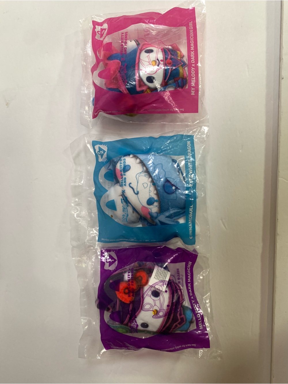 2024 McDonalds YuGiOh Sanrio Plush Keychains 1-3 New in Bag